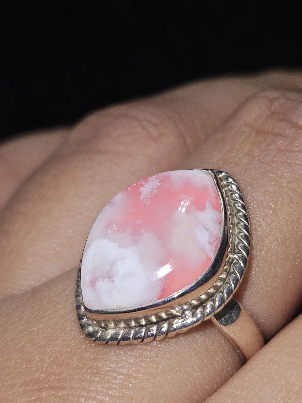 925S Plume Agate Ring